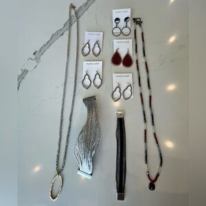 Marlyn Schiff Gold/Silver and Red Jewelry Set 9 piece n bundle!  NWT!! Msrp$698